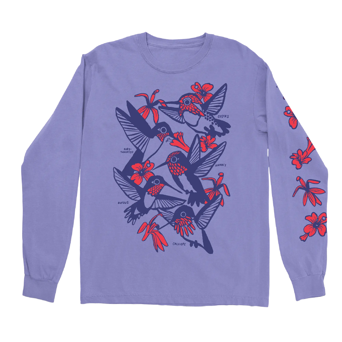 Hummingbirds Long Sleeve Tee | Bird Collective