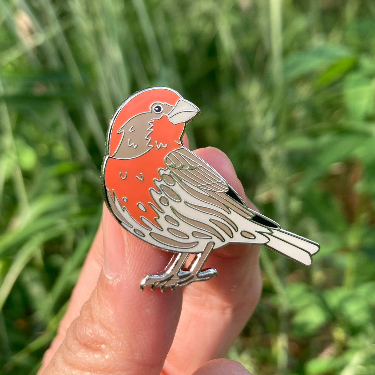 House Finch Enamel Pin Bird Collective