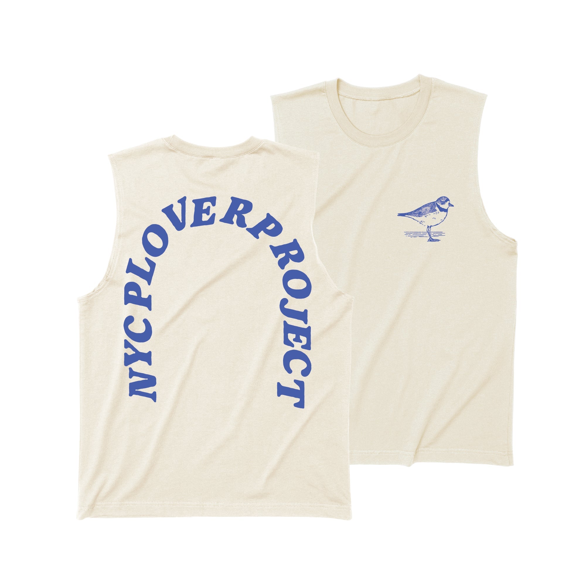 Bird Collective - Plover Project Muscle Tank - XS - Ivory