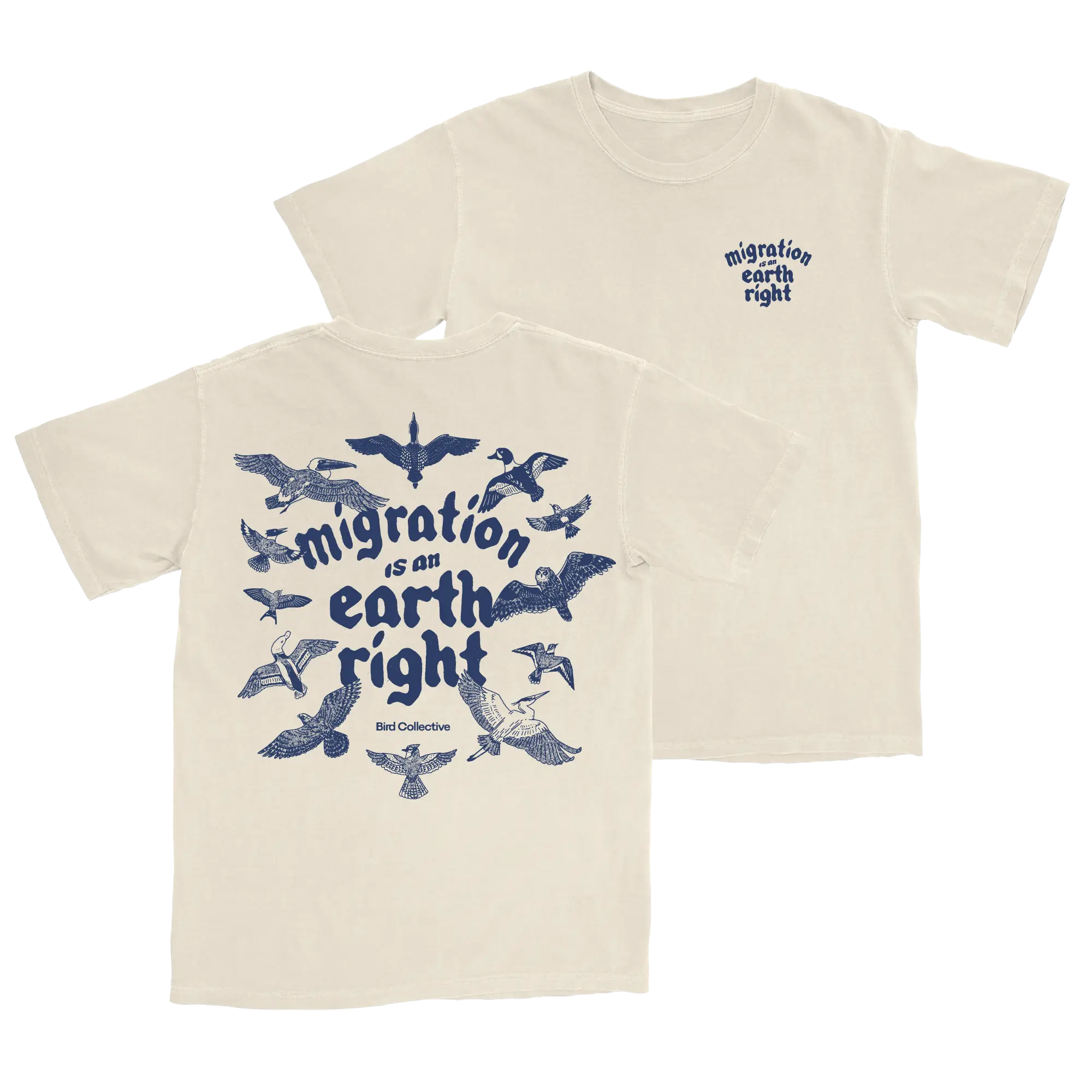 Ivory T-shirt featuring the words 