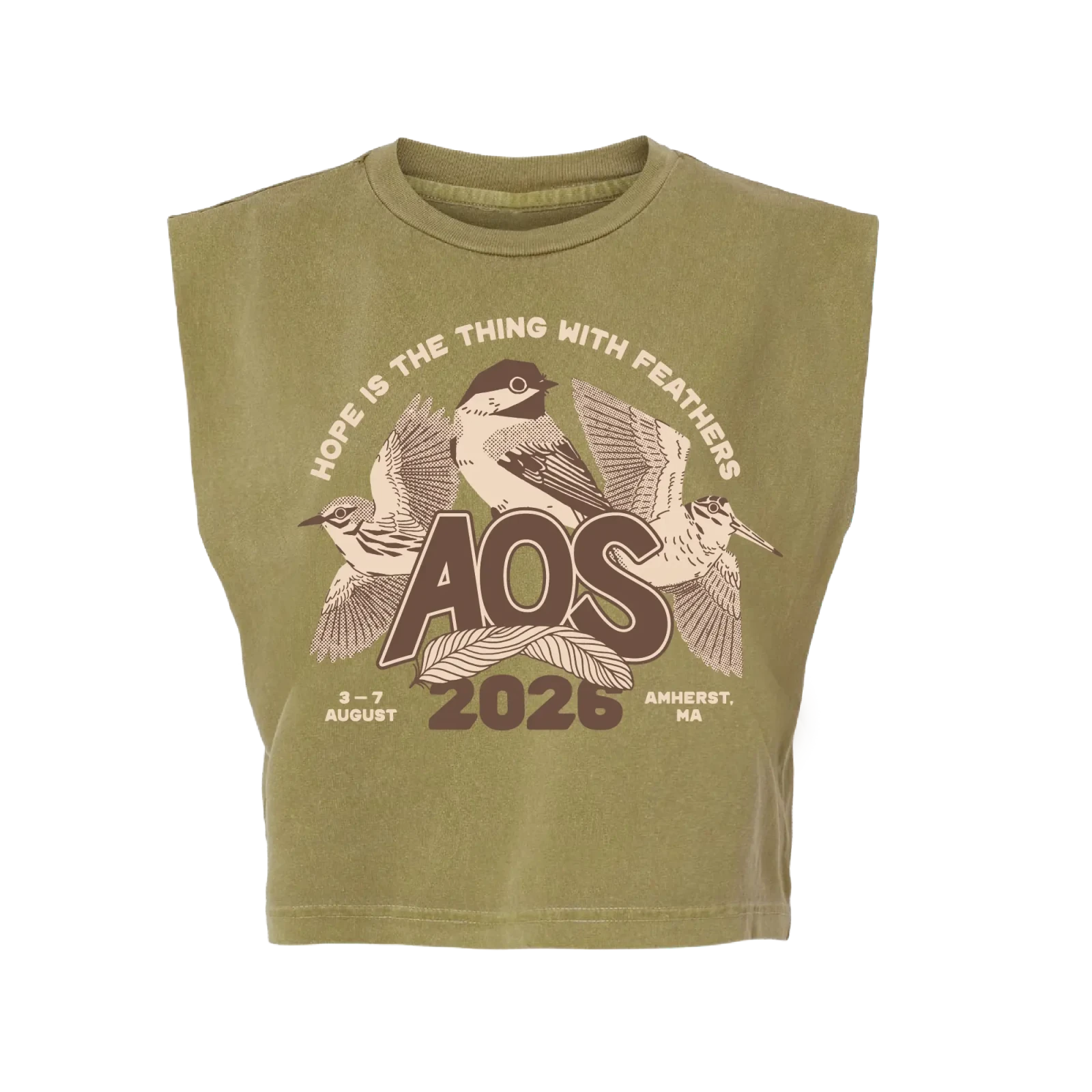 Bird Collective - American Ornithological Society 2026 Conference Tank - S - Olive