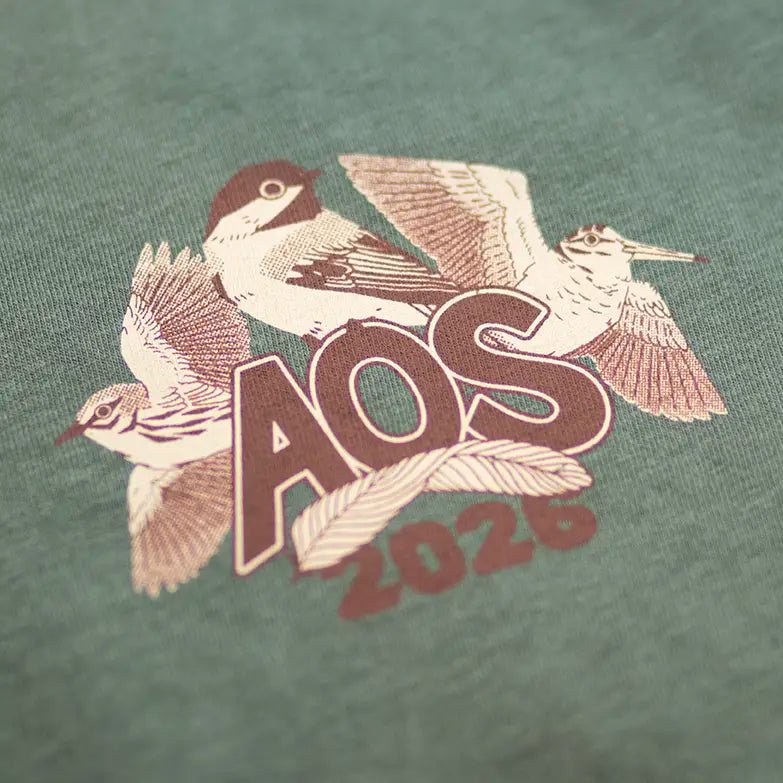 Bird Collective - American Ornithological Society 2026 Conference Tee - S - Moss