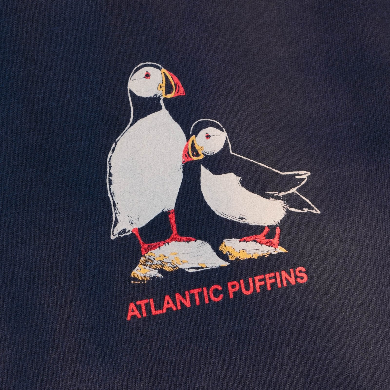 Bird Collective - Atlantic Puffin Tee - S - Navy