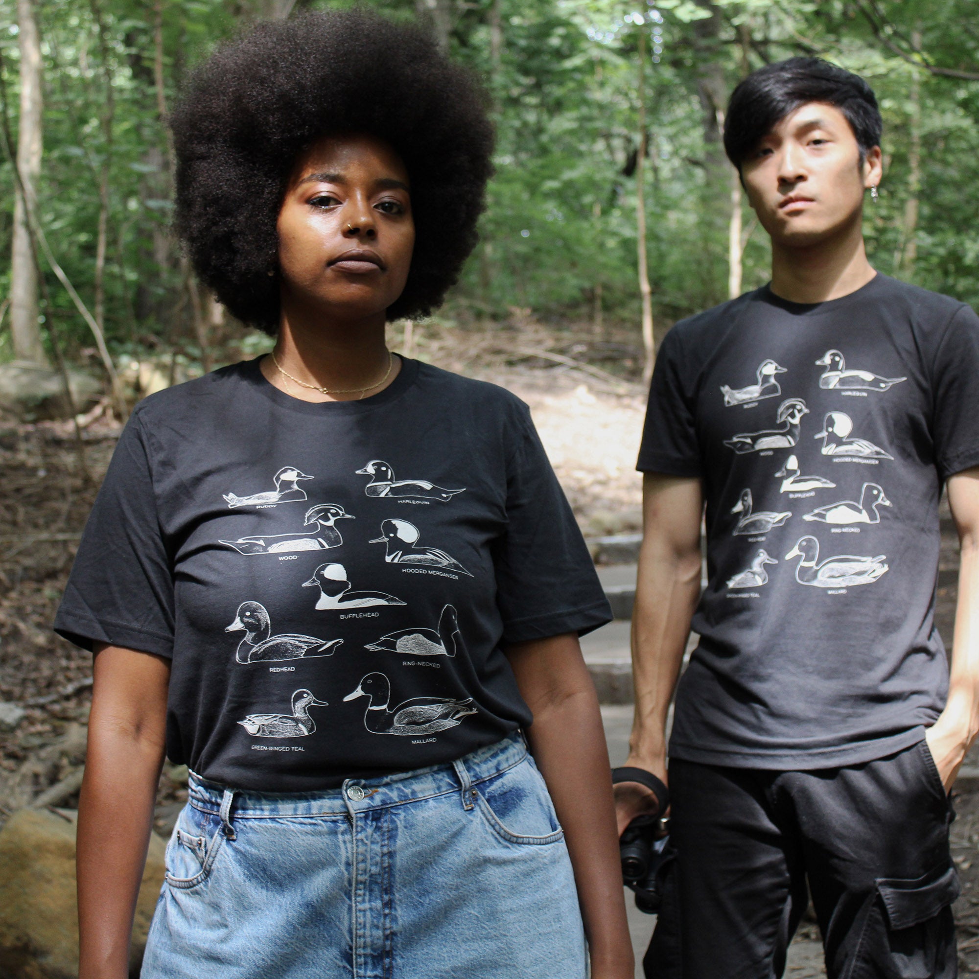 Bird Collective - Ducks T-Shirt - XS - Vintage Black