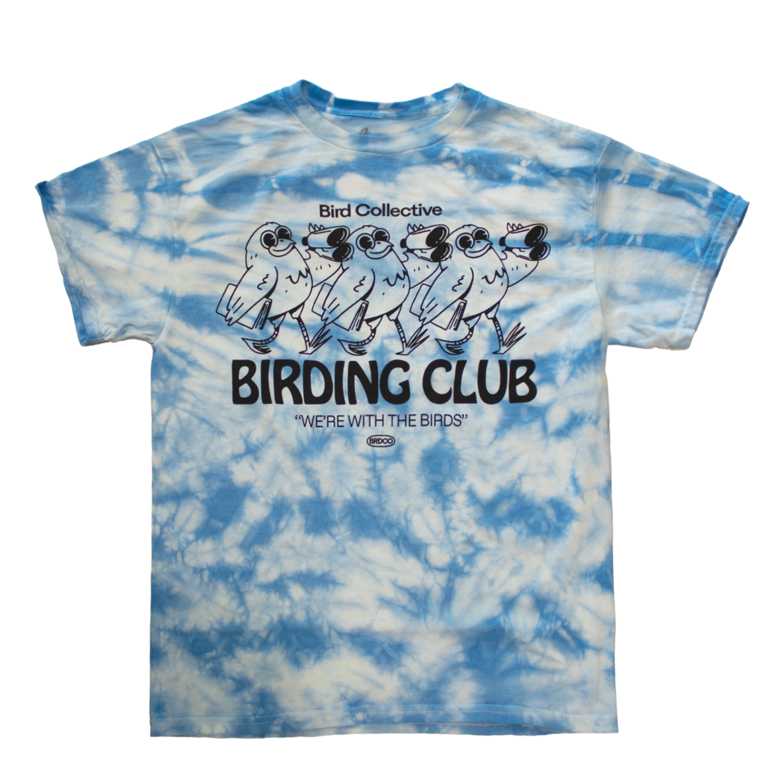 Bird Collective - Birding Club Tie Dye Tee - S - Sky