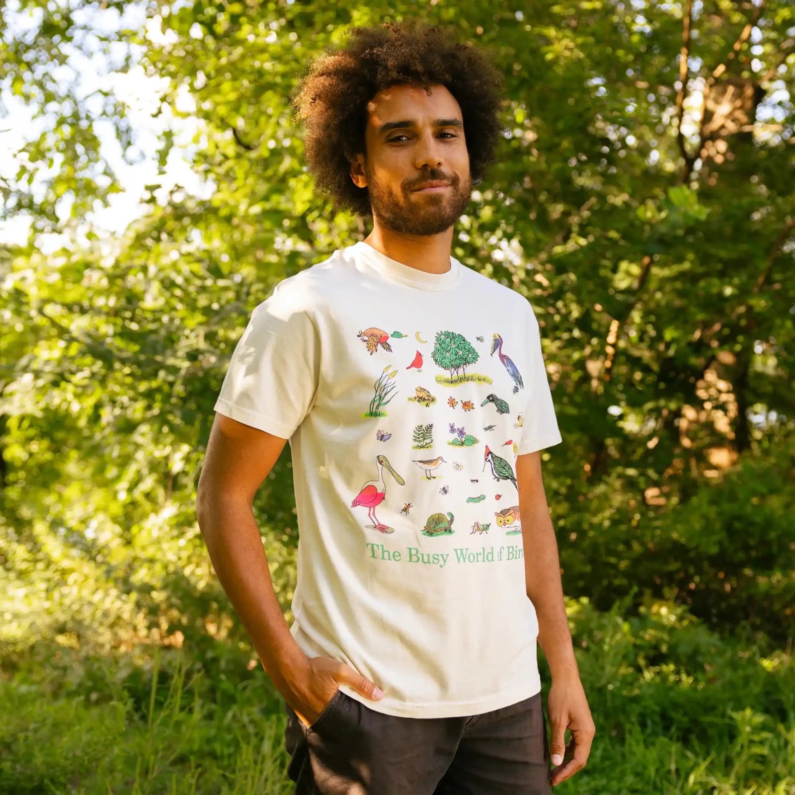 Bird Collective - Busy World of Birds Tee - S -