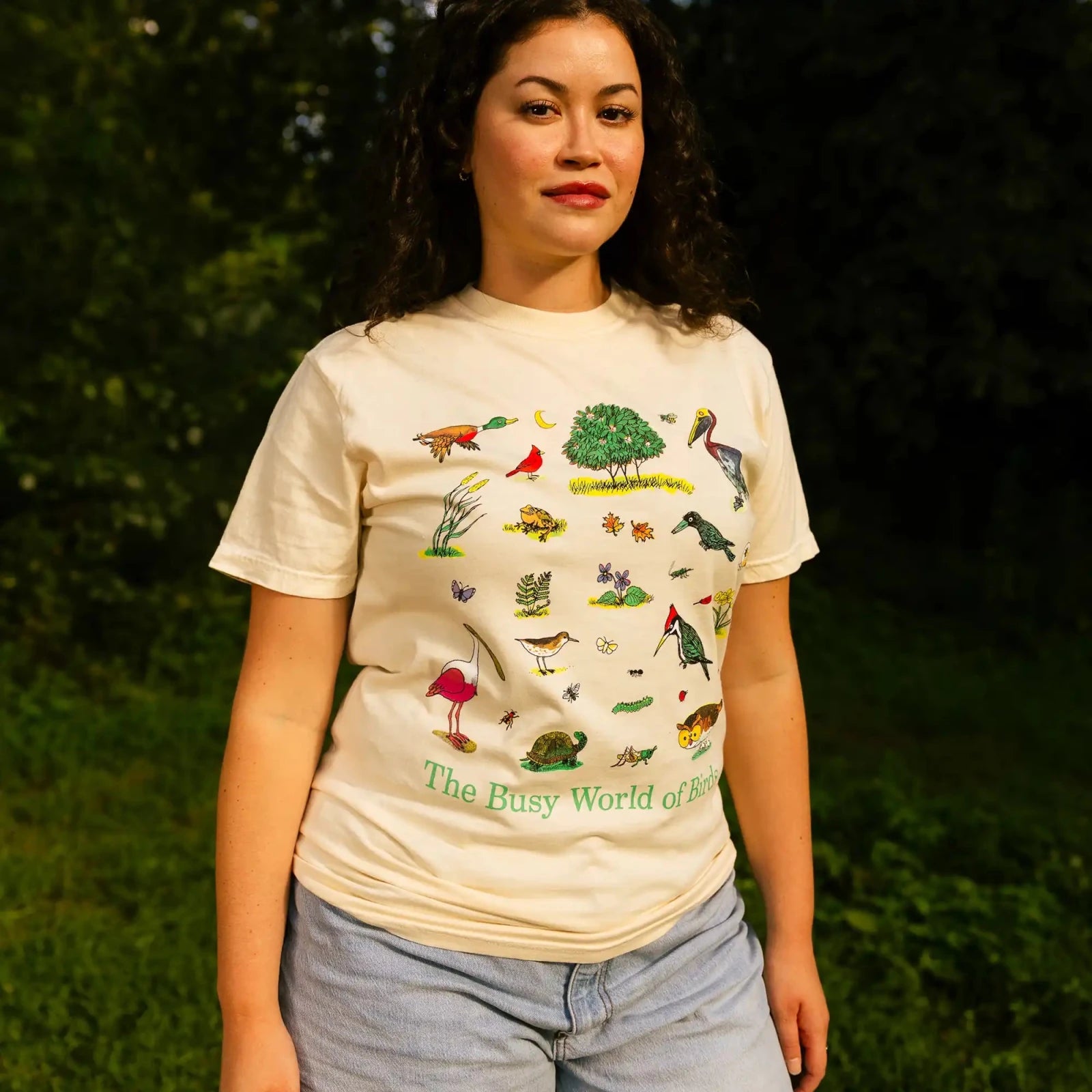Bird Collective - Busy World of Birds Tee - S -
