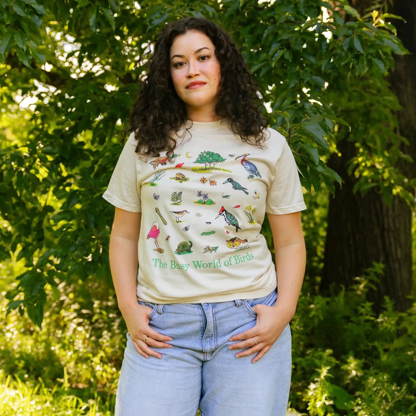 Bird Collective - Busy World of Birds Tee - S -