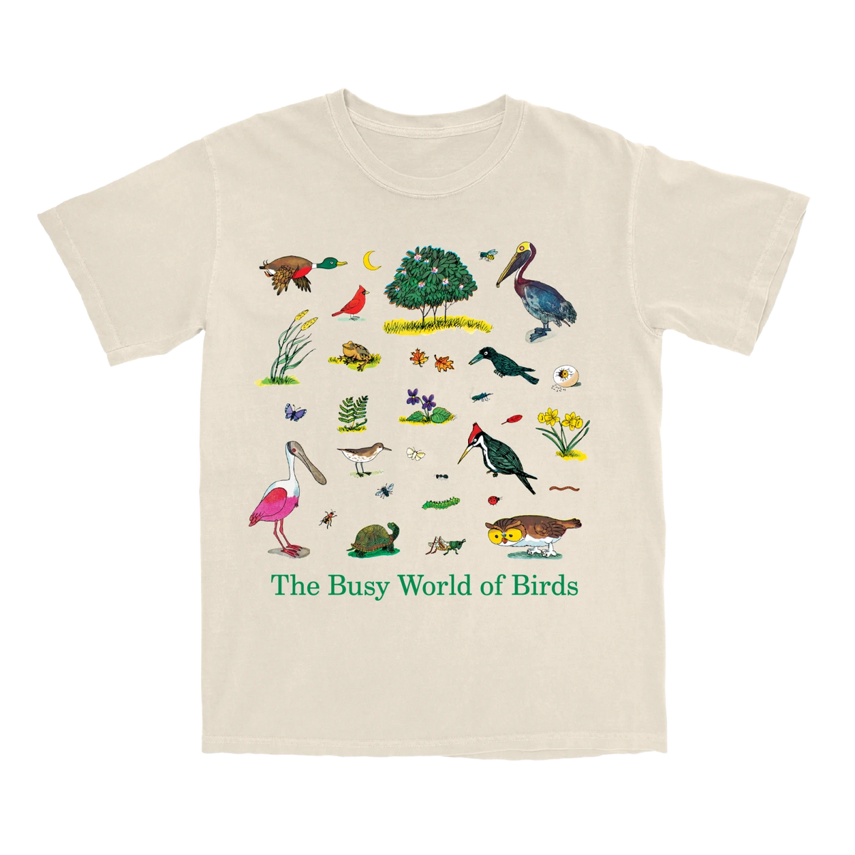 Bird Collective - Busy World of Birds Tee - S -