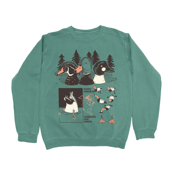 Bird Collective - Duck Trio Sweatshirt - S - Green