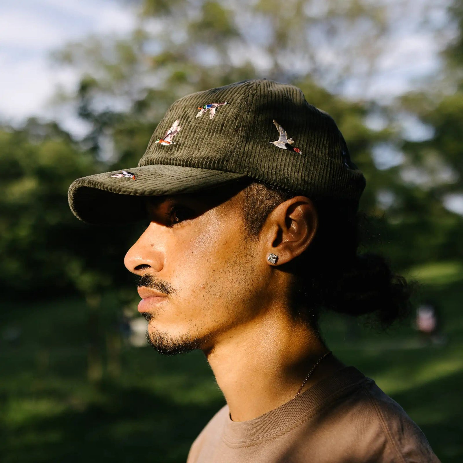 Bird Collective - Ducks Corduroy Hat - Olive - 