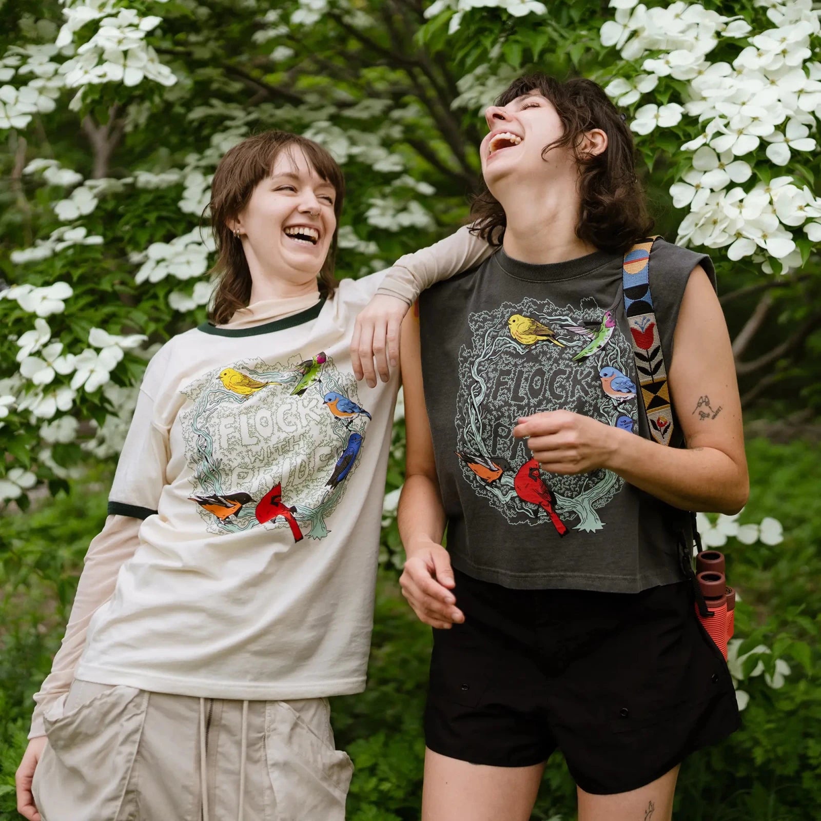 Bird Collective - Flock with Pride Tank - S - Pepper