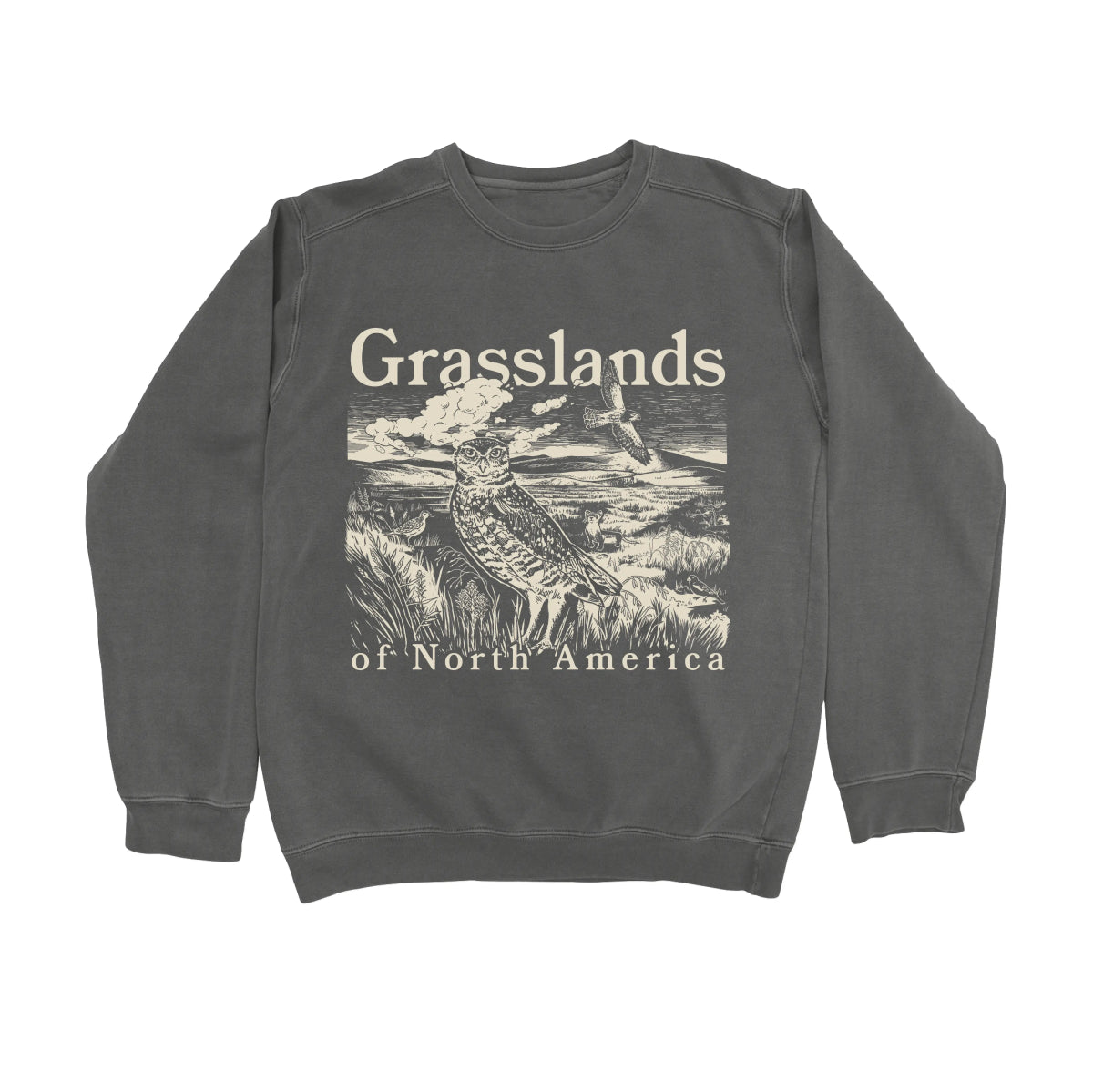 Bird Collective - Grasslands Sweatshirt - S - Pepper