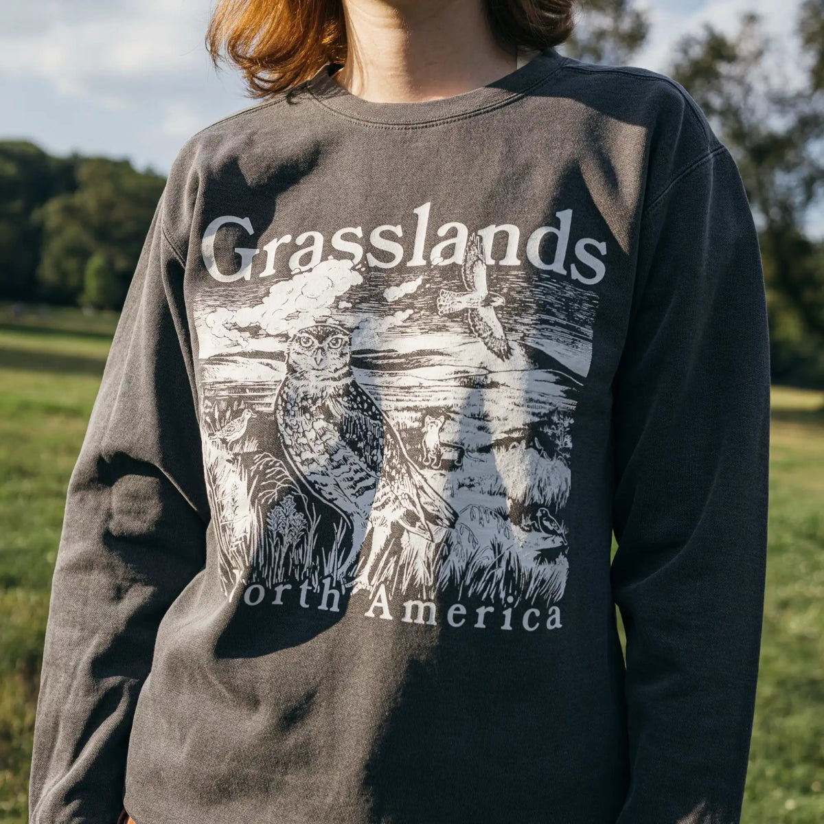 Bird Collective - Grasslands Sweatshirt - S - Pepper