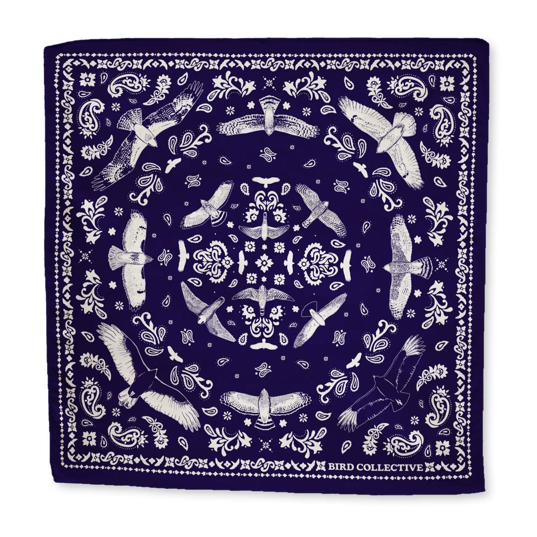 Bird Collective - Hawks In Flight Bandana - Navy - 