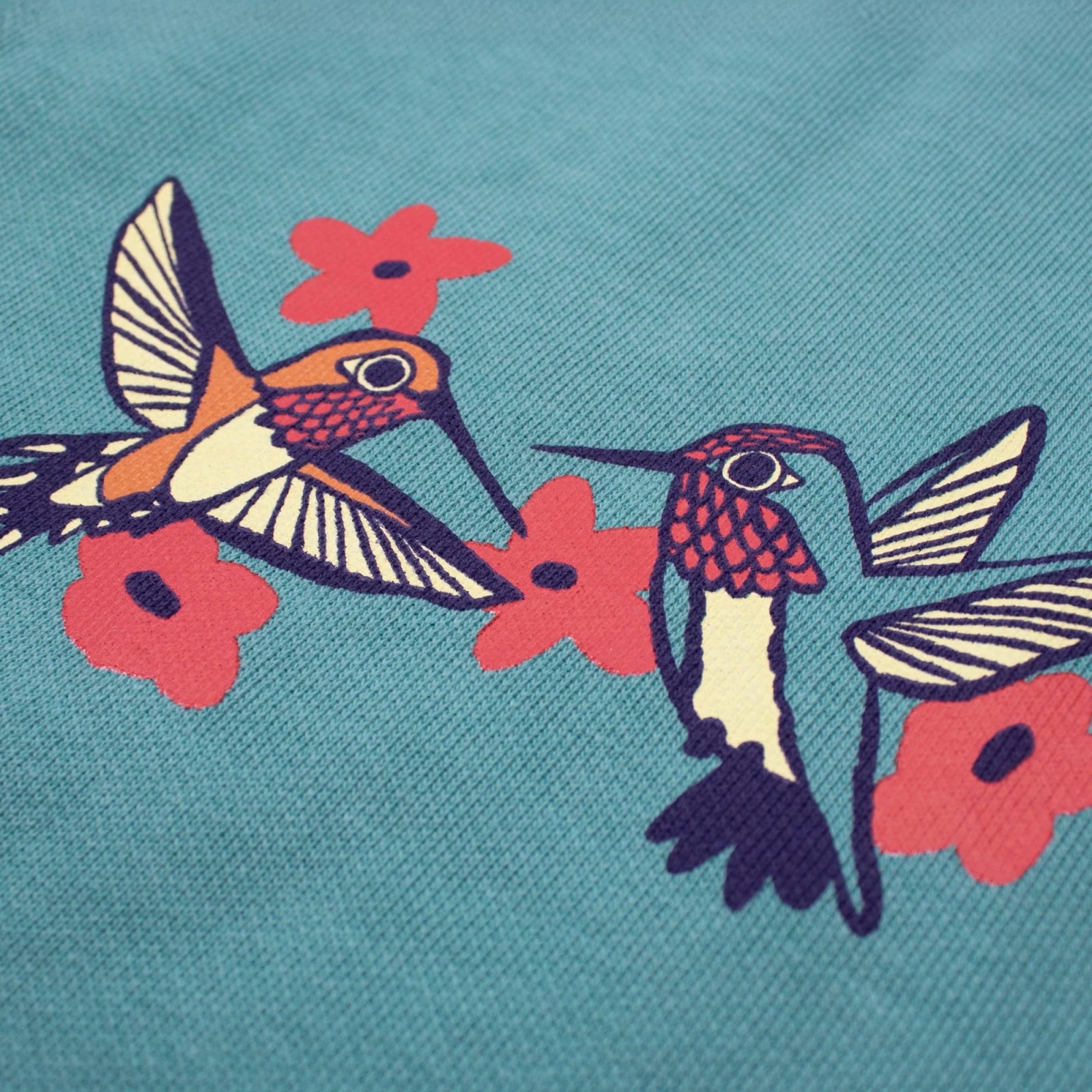 Bird Collective - Hummingbirds Sweatshirt - S - Seafoam