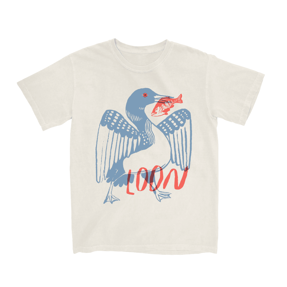 Bird Collective - Lightweight Loon Tee - XS - Vintage White