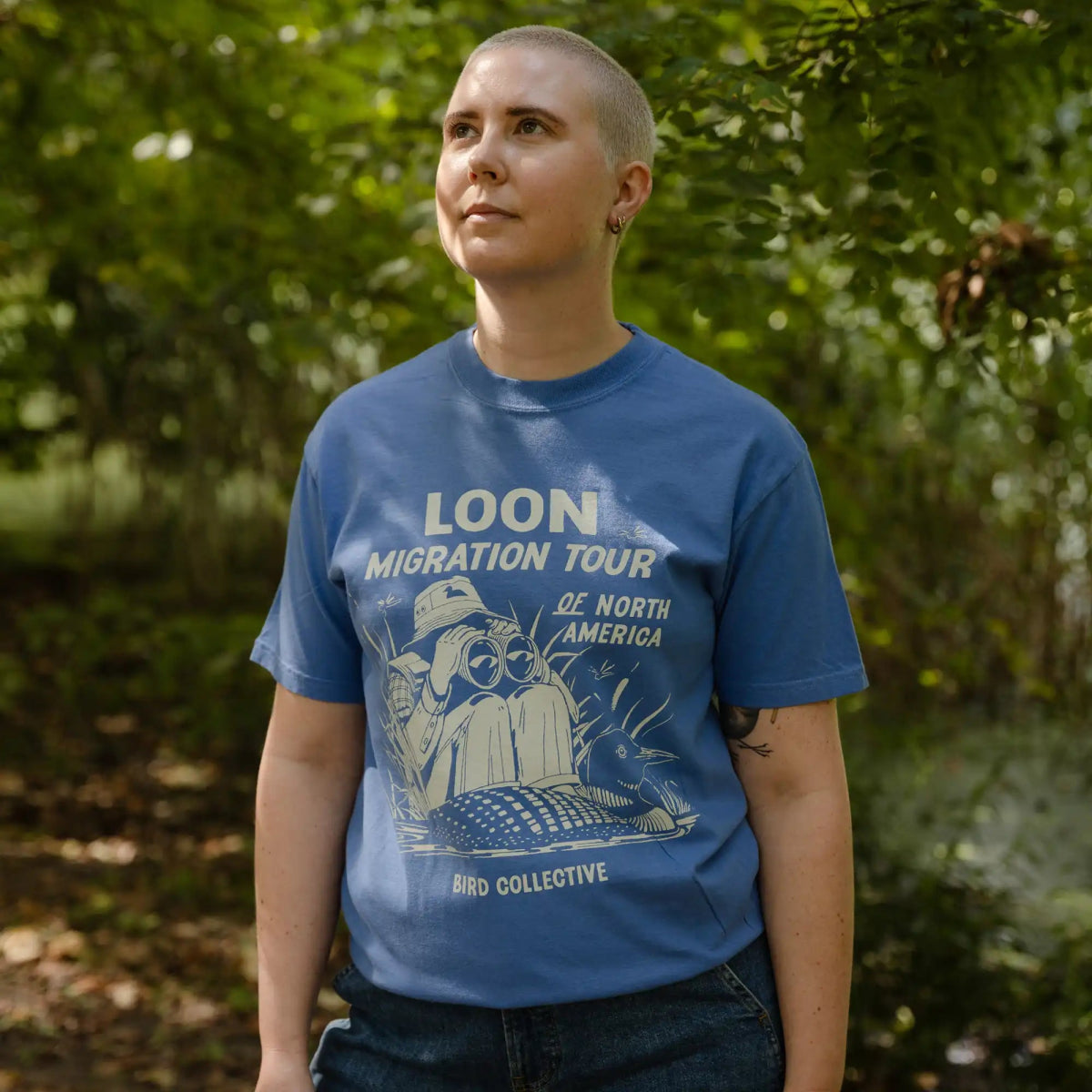 Bird Collective - Loon Migration Tee - S - Sky