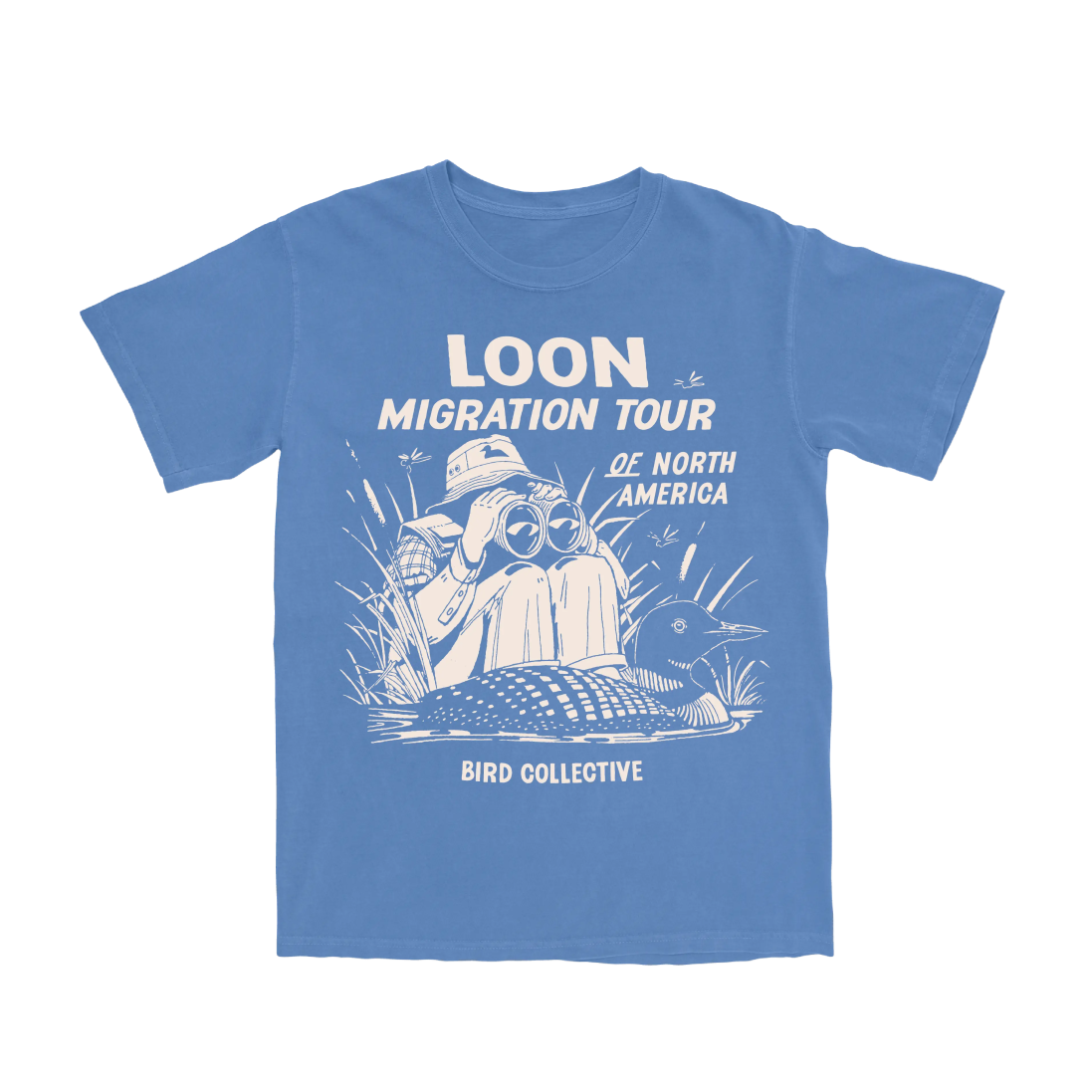Bird Collective - Loon Migration Tee - S - Sky