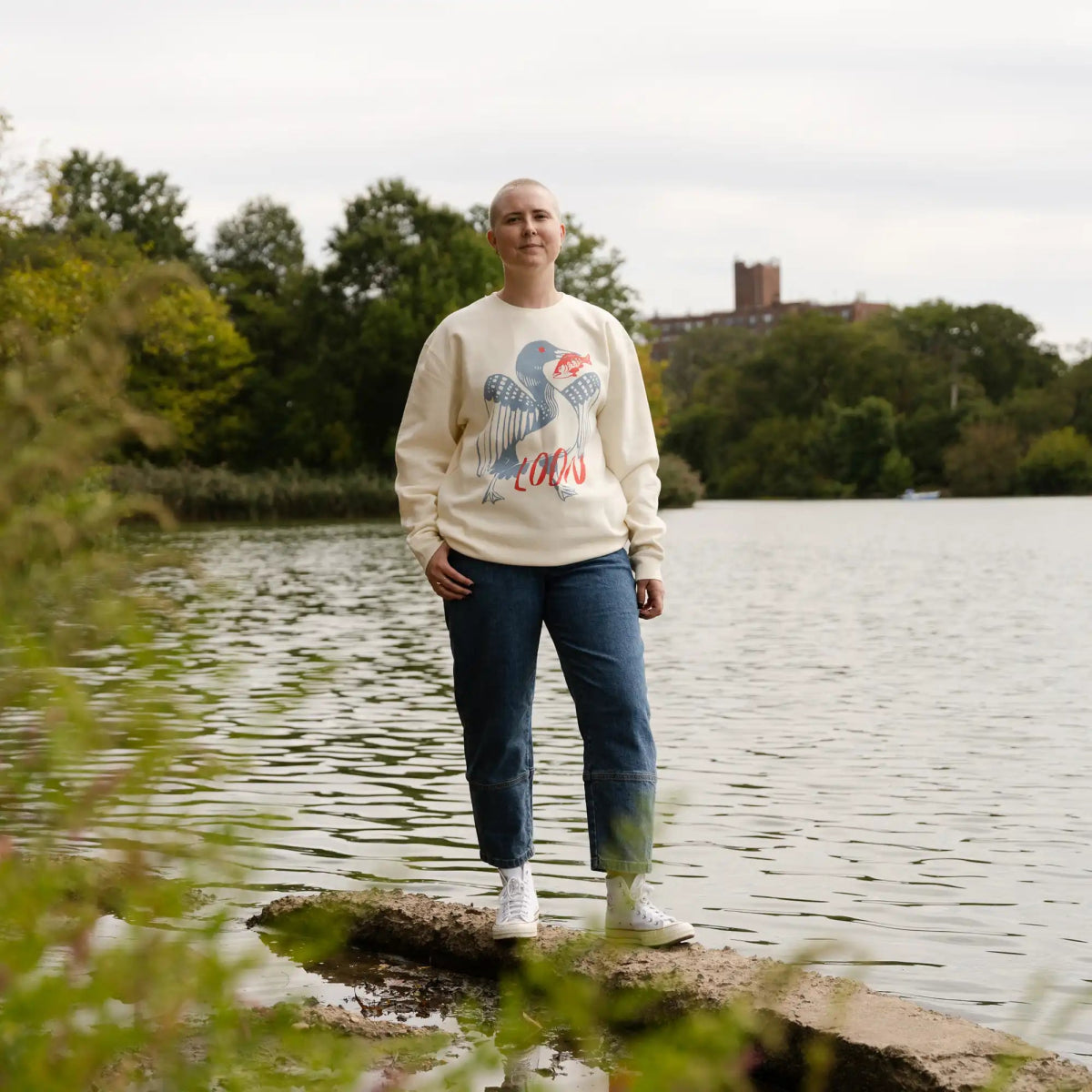 Bird Collective - Loon Sweatshirt - XS - Ivory