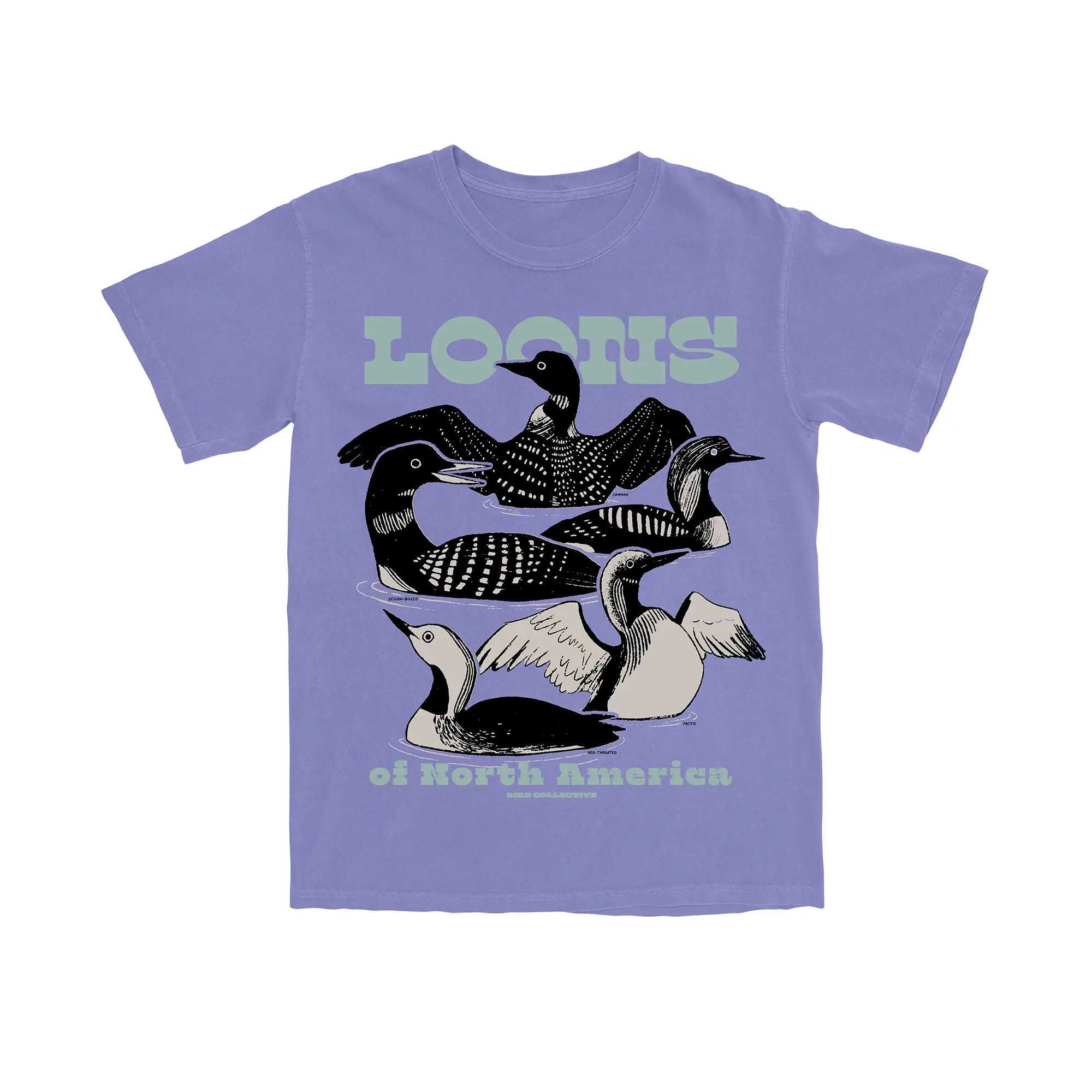Bird Collective - Loons of North America T-Shirt - S - Purple