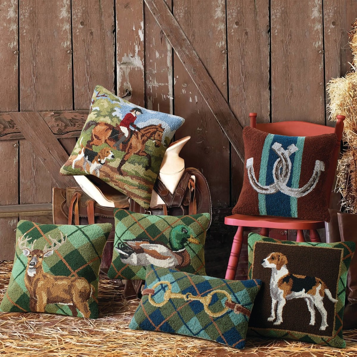 Bird Collective - Mallard Plaid Hook Pillow - 