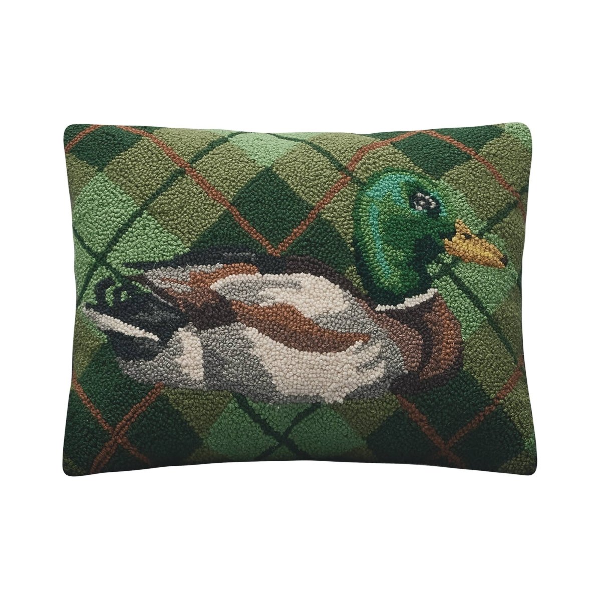 Bird Collective - Mallard Plaid Hook Pillow - 