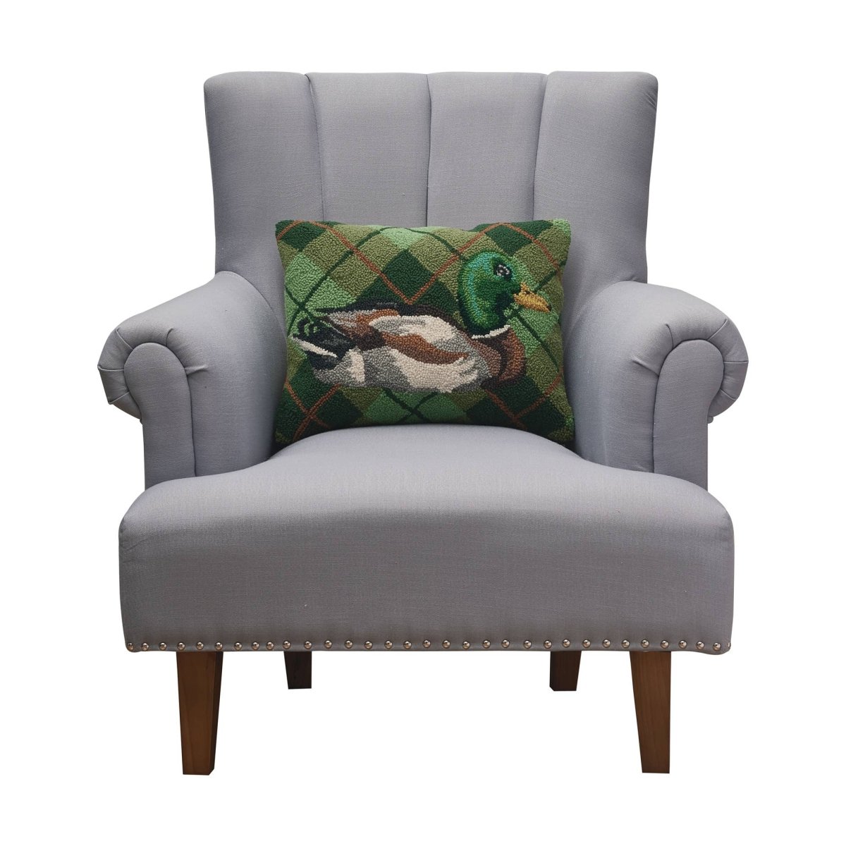 Bird Collective - Mallard Plaid Hook Pillow - 