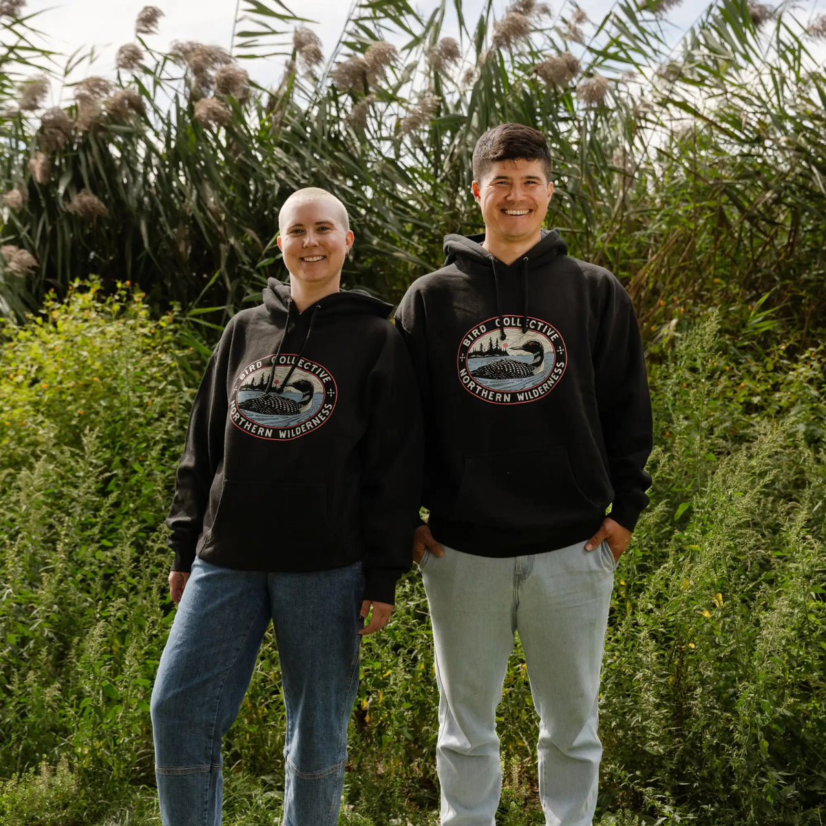 Bird Collective - Northern Wilderness Hoodie - XS - Black