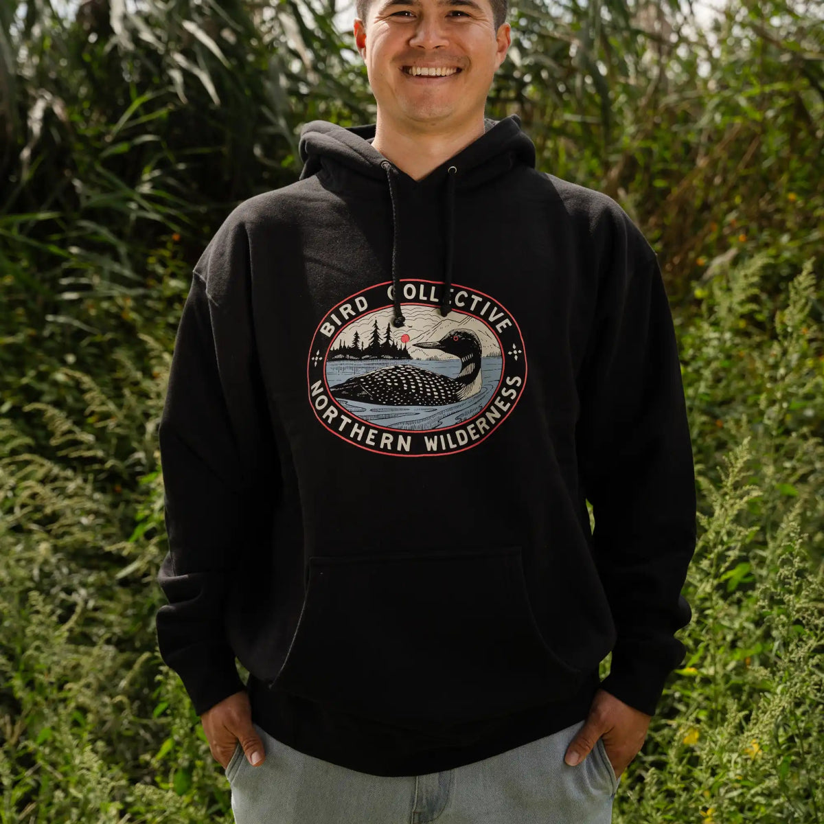 Bird Collective - Northern Wilderness Hoodie - XS - Black