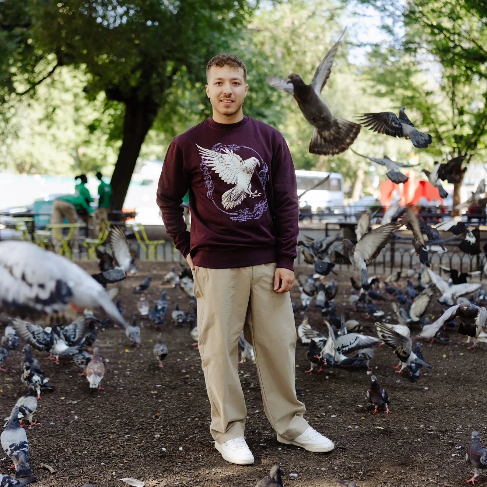 Bird Collective - Pigeon Flight Sweatshirt - XXS - Eggplant