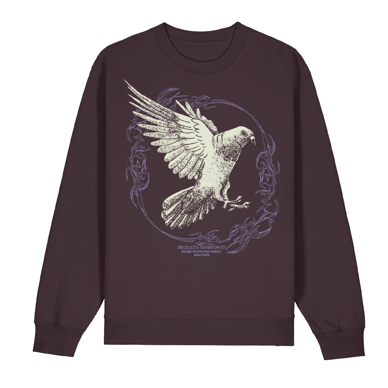Bird Collective - Pigeon Flight Sweatshirt - XXS - Eggplant
