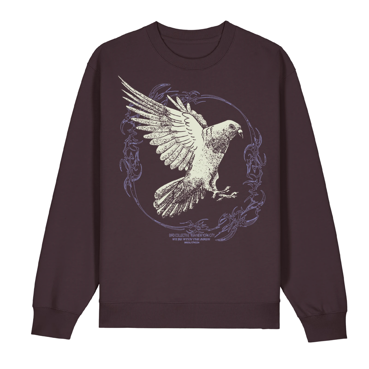 Bird Collective - Pigeon Flight Sweatshirt - XXS - Eggplant