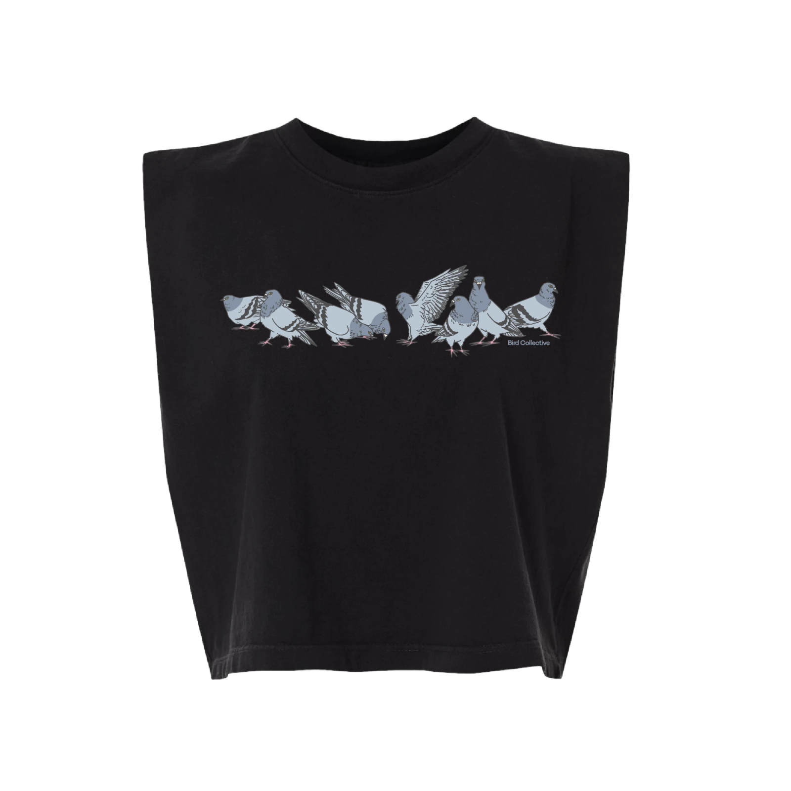 Bird Collective - Pigeon Sidewalk Tank - S - Black