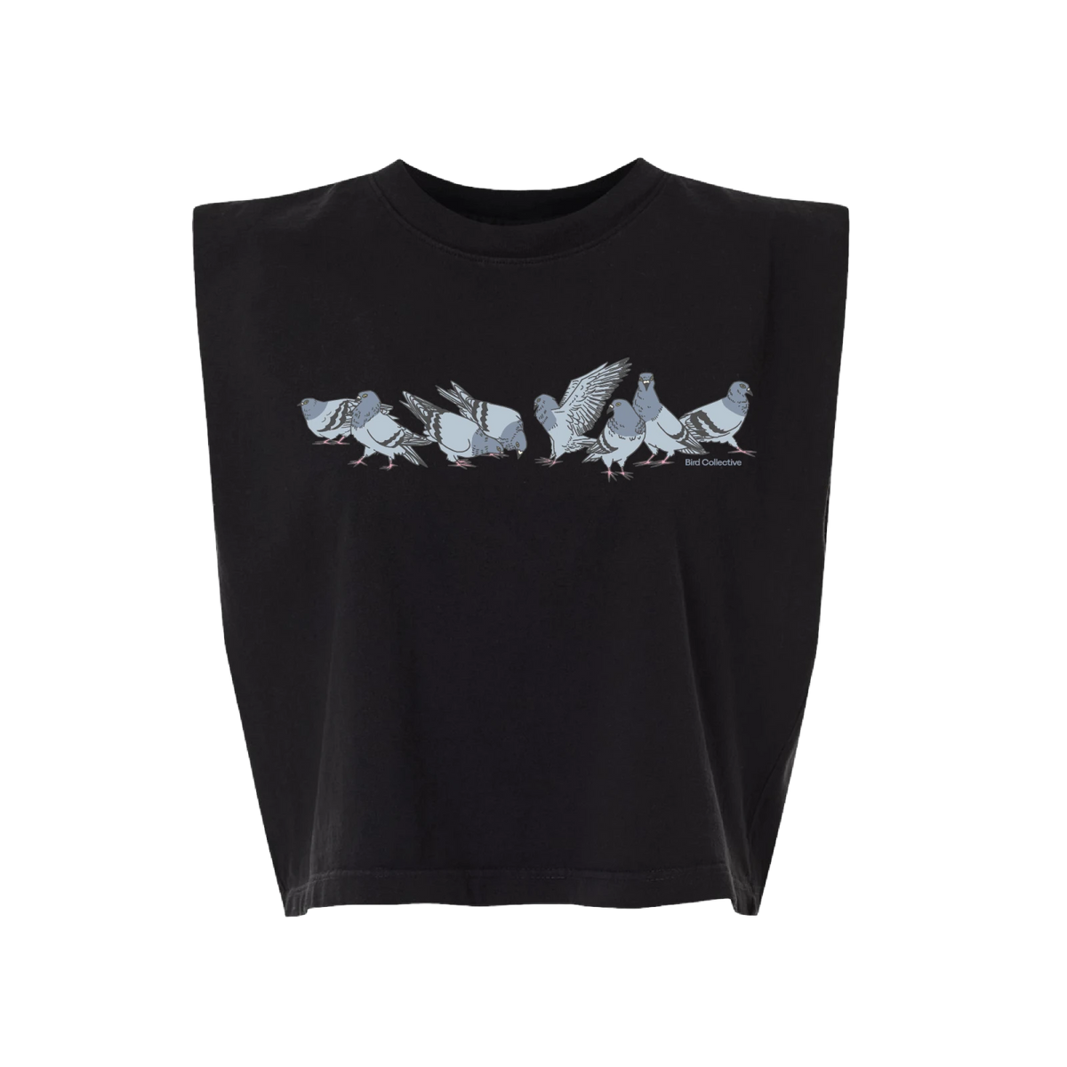 Bird Collective - Pigeon Sidewalk Tank - S - Black