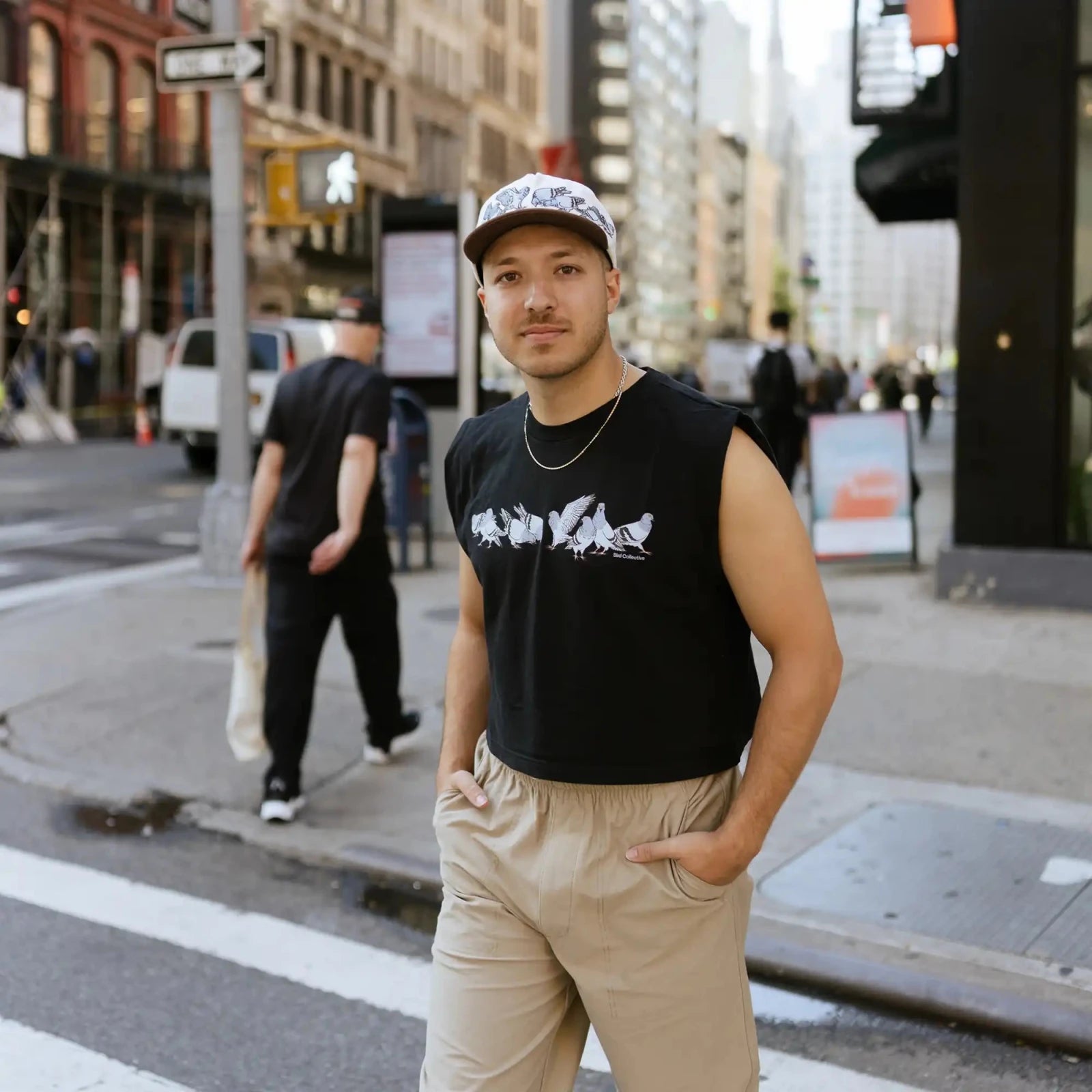 Bird Collective - Pigeon Sidewalk Tank - S - Black