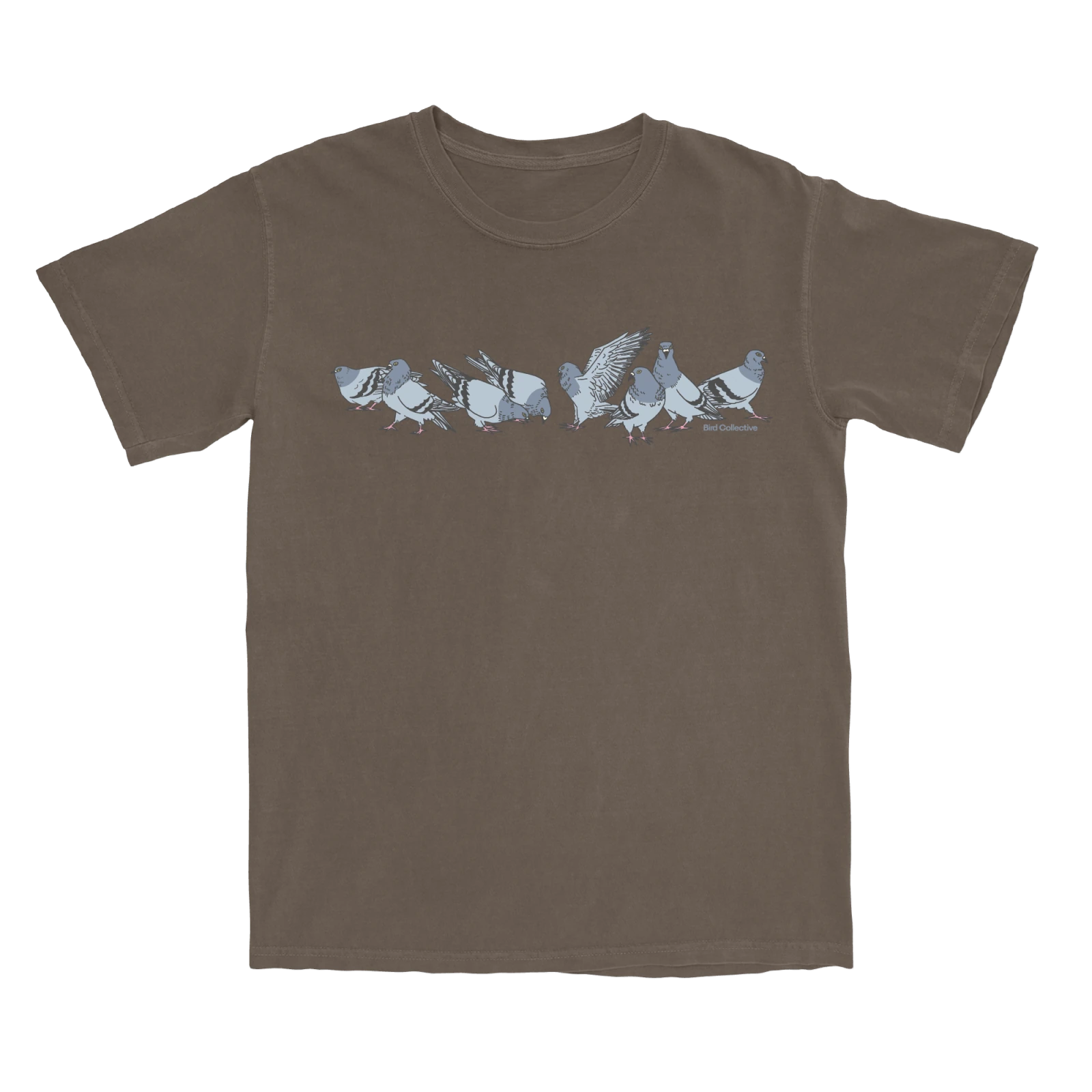 Bird Collective - Pigeon Sidewalk Tee - S - Vintage Brown