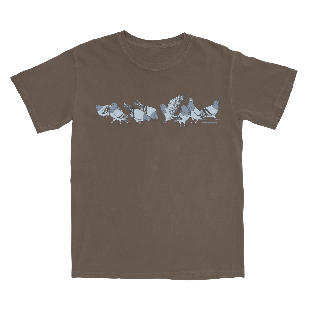 Bird Collective - Pigeon Sidewalk Tee - S - Vintage Brown