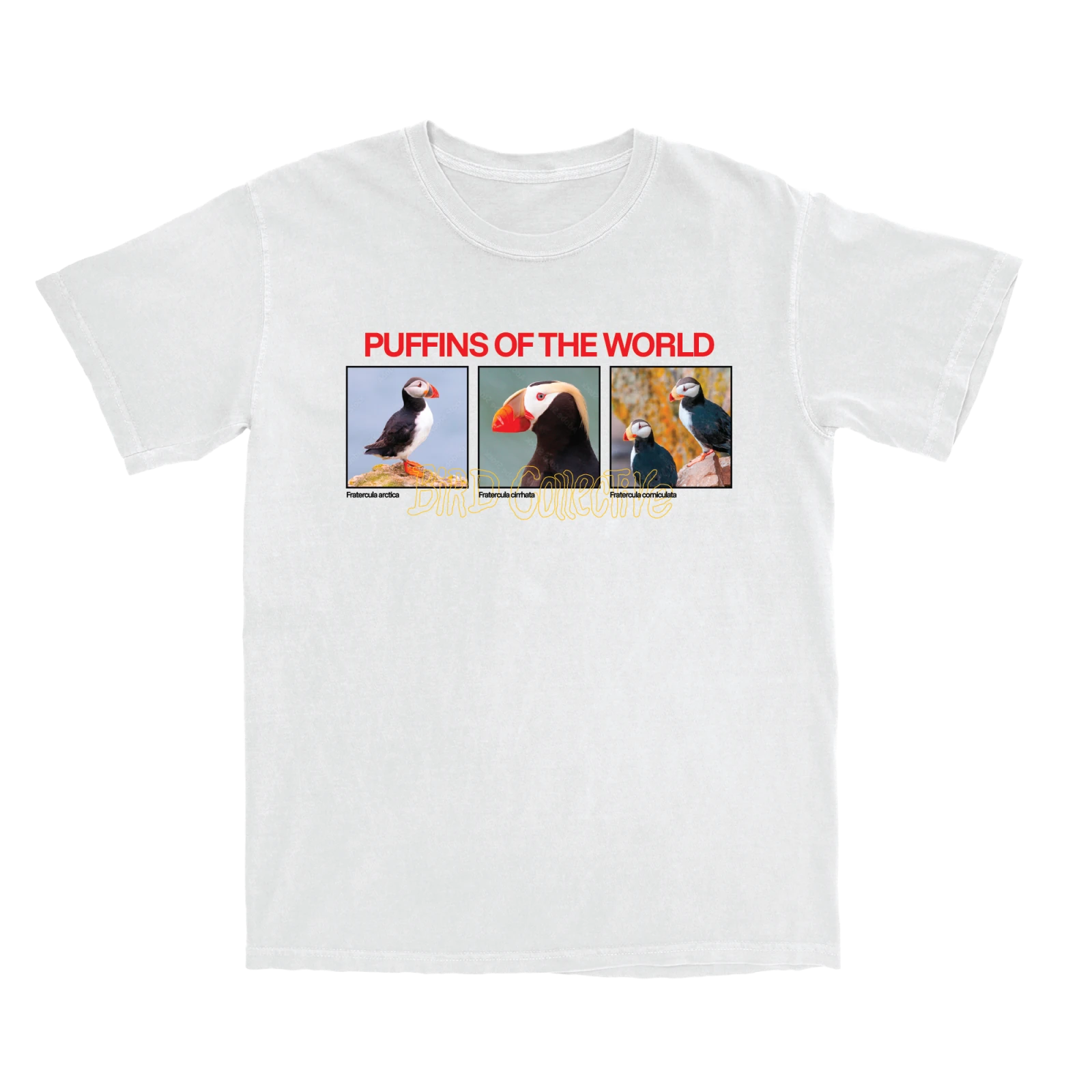 Bird Collective - Puffins of the World Tee - S - White