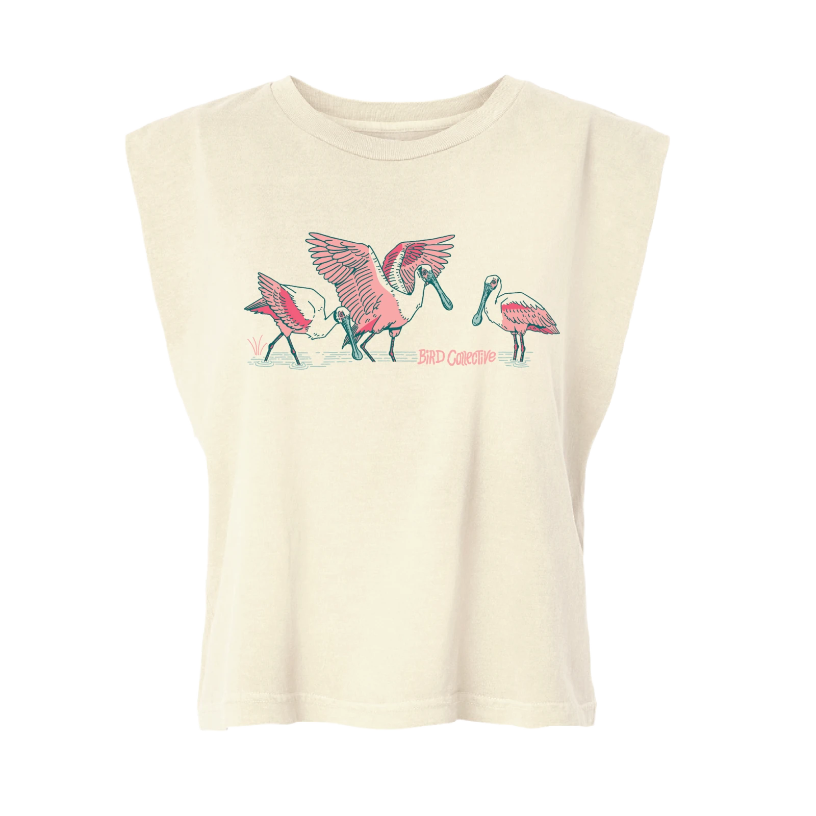 Bird Collective - Roseate Spoonbill Tank - S - Ivory