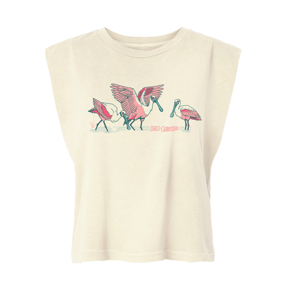 Bird Collective - Roseate Spoonbill Tank - S - Ivory