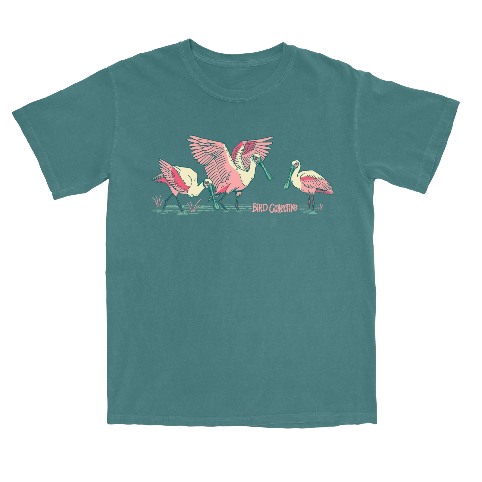 Bird Collective - Roseate Spoonbill Tee - S - Gulf Tide