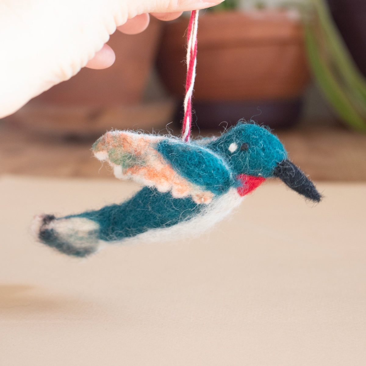 Bird Collective - Ruby - throated Hummingbird Ornament - 