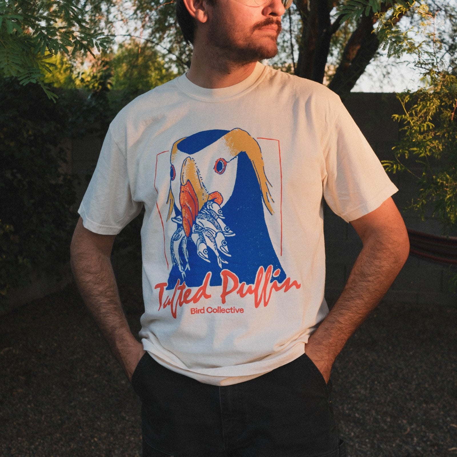 Bird Collective - Tufted Puffin Tee - S - Ivory