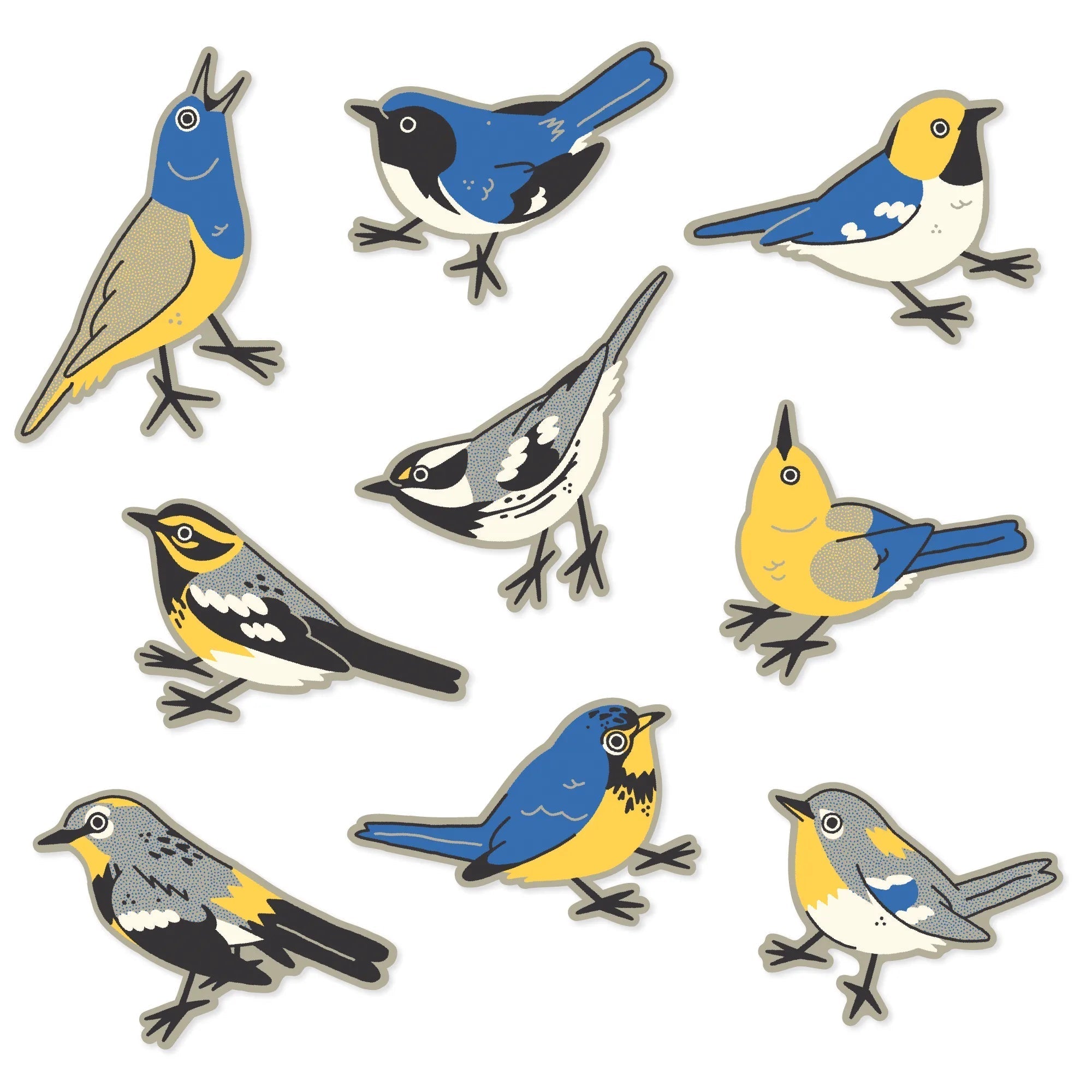 Warblers Sticker Pack - Bird Collective