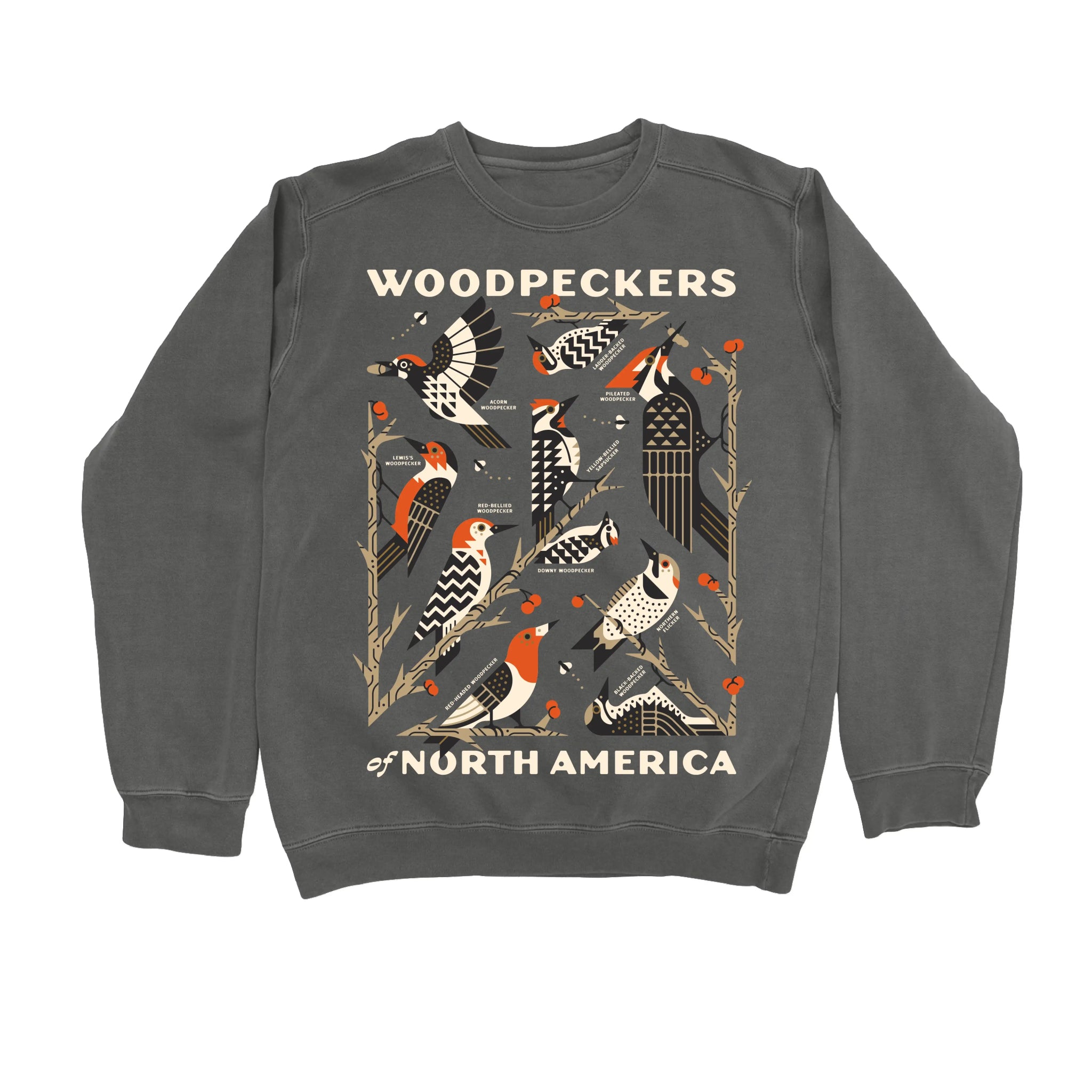 Woodpeckers of North America Sweatshirt - Bird Collective