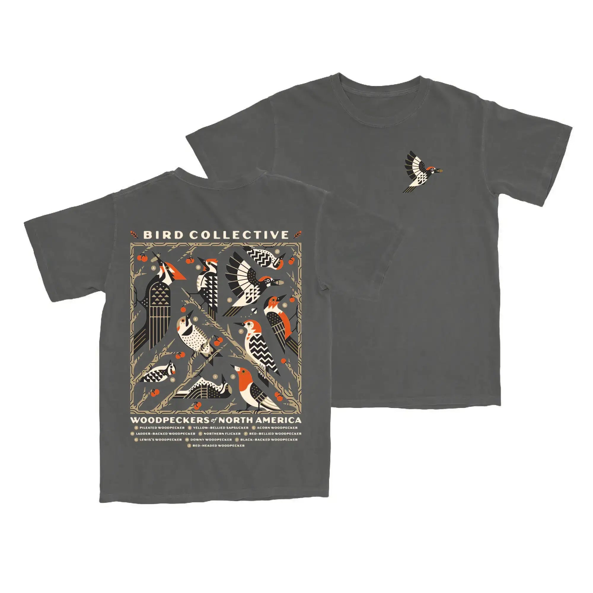 Woodpeckers of North America T-Shirt - Bird Collective