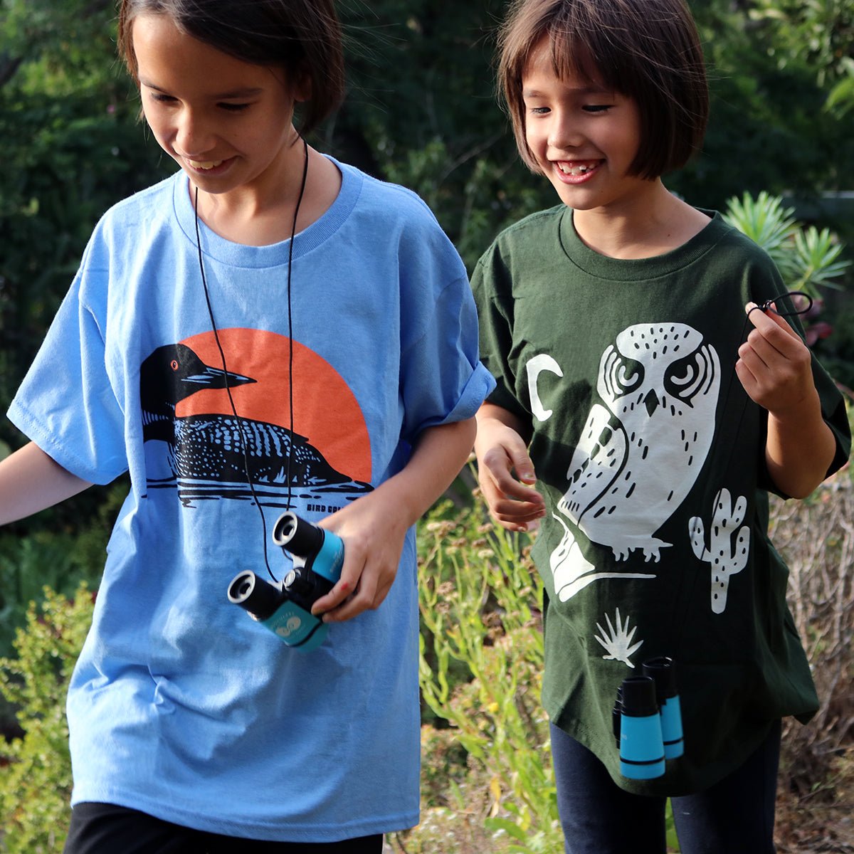 Bird Collective Shirts Kids Sunset Loon T-Shirt Youth XS / Lake Blue